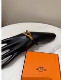 (UNUSED) 2026 HERMES GLENAN BRAIDED BRACELET IN BLACK SWIFT LEATHER -FULL SET-