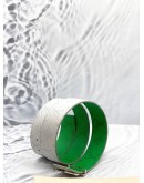 LOUIS VUITTON REVERSIBLE BELT SIZE 100CM IN WHITE WITH GREEN MONOGRAM CANVAS