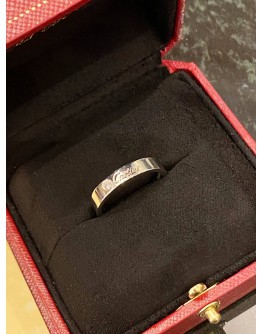 (LIKE NEW) 2020 CARTIER DE CARTIER WEDDING BAND SIZE 60 IN PLATINUM 950/1000 WITH DIAMOND -FULL SET-