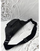 (LIKE NEW) MCM FURSTEN BELT BAG IN BLACK EMBOSSED LEATHER