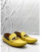 LOUIS VUITTON LOAFERS SIZE 8 IN YELLOW WITH BLUE LEATHER  