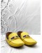 LOUIS VUITTON LOAFERS SIZE 8 IN YELLOW WITH BLUE LEATHER  