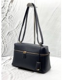 LORO PIANA EXTRA BAG L27 IN BLACK LEATHER