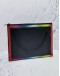 (CLEAR STOCK) (LIKE NEW) LOUIS VUITTON X VIRGIL ABLOH POCHETTE A4 IN BLACK TAIGA LEATHER WITH VIBRANT RAINBOW