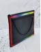 (CLEAR STOCK) (LIKE NEW) LOUIS VUITTON X VIRGIL ABLOH POCHETTE A4 IN BLACK TAIGA LEATHER WITH VIBRANT RAINBOW