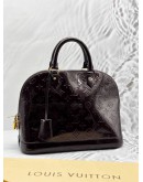 LOUIS VUITTON ALMA PM IN AMARANTE MONOGRAM VERNIS LEATHER