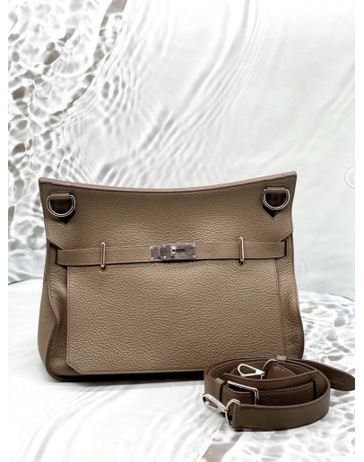 (LIKE NEW) HERMES JYPSIERE 34 IN ETOUPE TOGO LEATHER