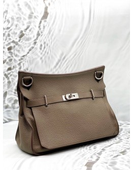 (LIKE NEW) HERMES JYPSIERE 34 IN ETOUPE TOGO LEATHER