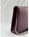 (LIKE NEW) YSL SAINT LAURENT KATE CHAIN BAG IN BURGUNDY CROCODILE EMBOSSED LEATHER