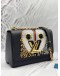 (LIKE NEW) LOUIS VUITTON SEQUIN OWL TWIST MM IN BLACK EPI LEATHER