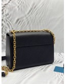 (LIKE NEW) LOUIS VUITTON SEQUIN OWL TWIST MM IN BLACK EPI LEATHER