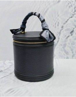 (CLEAR STOCK) LOUIS VUITTON CANNES TOP HANDLE BAG IN BLACK EPI LEATHER