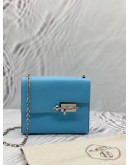 (LIKE NEW) HERMES VERROU CHAINE MINI BAG IN LIGHT BLUE GOATSKIN LEATHER