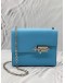 (LIKE NEW) HERMES VERROU CHAINE MINI BAG IN LIGHT BLUE GOATSKIN LEATHER