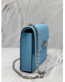 (LIKE NEW) HERMES VERROU CHAINE MINI BAG IN LIGHT BLUE GOATSKIN LEATHER