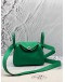 (LIKE NEW) HERMES MINI LINDY IN GREEN CLEMENCE LEATHER