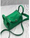 (LIKE NEW) HERMES MINI LINDY IN GREEN CLEMENCE LEATHER