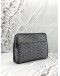 (LIKE NEW) GOYARD JOUVENCE MM TOILETRY IN GREY GOYARDINE CANVAS WITH CHEVROCHES CALFSKIN LEATHER