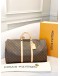 LOUIS VUITTON BANDOULIERE KEEPALL 55 IN BROWN MONOGRAM CANVAS -FULL SET-