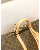 LOUIS VUITTON BANDOULIERE KEEPALL 55 IN BROWN MONOGRAM CANVAS -FULL SET-