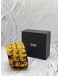 (LIKE NEW) VERSACE JEANS COUTURE BELT SIZE 95 IN GOLD BAROQUE PRINTED WITH BLACK LEATHER