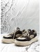 FENDI FORCE TRAINER SNEAKERS SIZE 7 IN BEIGE WITH BROWN COLORWAY