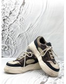 FENDI FORCE TRAINER SNEAKERS SIZE 7 IN BEIGE WITH BROWN COLORWAY