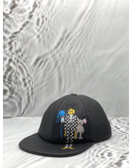 LOUIS VUITTON LV FRIENDS CAP IN BLACK MONOGRAM TAURILLON LEATHER
