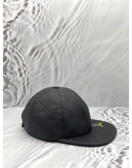 LOUIS VUITTON LV FRIENDS CAP IN BLACK MONOGRAM TAURILLON LEATHER