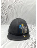 LOUIS VUITTON LV FRIENDS CAP IN BLACK MONOGRAM TAURILLON LEATHER