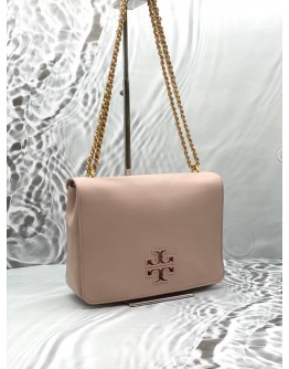 TORY BURCH BRITTEN SHOULDER BAG IN PINK LEATHER
