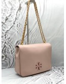 TORY BURCH BRITTEN SHOULDER BAG IN PINK LEATHER