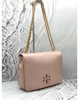 TORY BURCH BRITTEN SHOULDER BAG IN PINK LEATHER