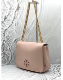 TORY BURCH BRITTEN SHOULDER BAG IN PINK LEATHER
