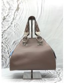 VIVIENNE WESTWOOD ARCHIVE ORB HANDBAG IN ETOUPE WITH BLUE LEATHER