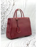 FENDI 2 JOURS TOTE BAG IN RED LEATHER