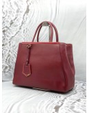 FENDI 2 JOURS TOTE BAG IN RED LEATHER