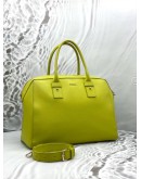 FURLA ALLEGRA TOTE BAG IN NEON YELLOW LEATHER