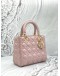 CHRISTIAN DIOR MEDIUM LADY DIOR IN LIGHT PINK CANNAGE LAMBSKIN LEATHER