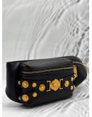VERSACE MEDUSA TRIBUTE BELT BAG IN BLACK LEATHER