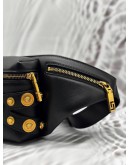 VERSACE MEDUSA TRIBUTE BELT BAG IN BLACK LEATHER