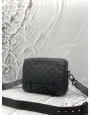LOUIS VUITTON STEAMER MESSENGER BAG IN BLACK MONOGRAM TAURILLON LEATHER