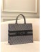 (LIKE NEW) CHRISTIAN DIOR LARGE DIOR BOOK TOTE IN GREY DIOR OBLIQUE EMBROIDERY