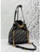 CHRISTIAN DIOR C’IEST MEDIUM BUCKET BAG IN BLUE DIOR OBLIQUE JACQUARD WITH LEATHER