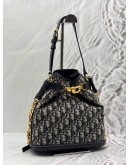 CHRISTIAN DIOR C’IEST MEDIUM BUCKET BAG IN BLUE DIOR OBLIQUE JACQUARD WITH LEATHER