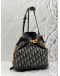CHRISTIAN DIOR C’IEST MEDIUM BUCKET BAG IN BLUE DIOR OBLIQUE JACQUARD WITH LEATHER