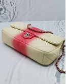 (CLEAR STOCK) CHANEL JUMBO SINGLE FLAP BAG IN OMBRE OFF WHITE WITH PINK CAVIAR LEATHER
