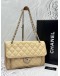 2012 CHANEL FRENCH RIVIERA FLAP SHOULDER BAG IN BEIGE CAVIAR LEATHER -FULL SET-