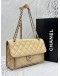 2012 CHANEL FRENCH RIVIERA FLAP SHOULDER BAG IN BEIGE CAVIAR LEATHER -FULL SET-