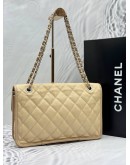 2012 CHANEL FRENCH RIVIERA FLAP SHOULDER BAG IN BEIGE CAVIAR LEATHER -FULL SET-
